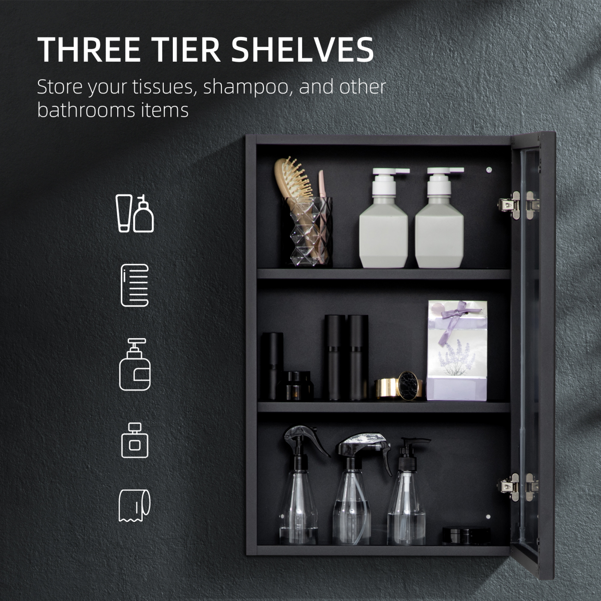 Bathroom Cabinet with Mirror ( Amazon Shipping)（Prohibited by WalMart）