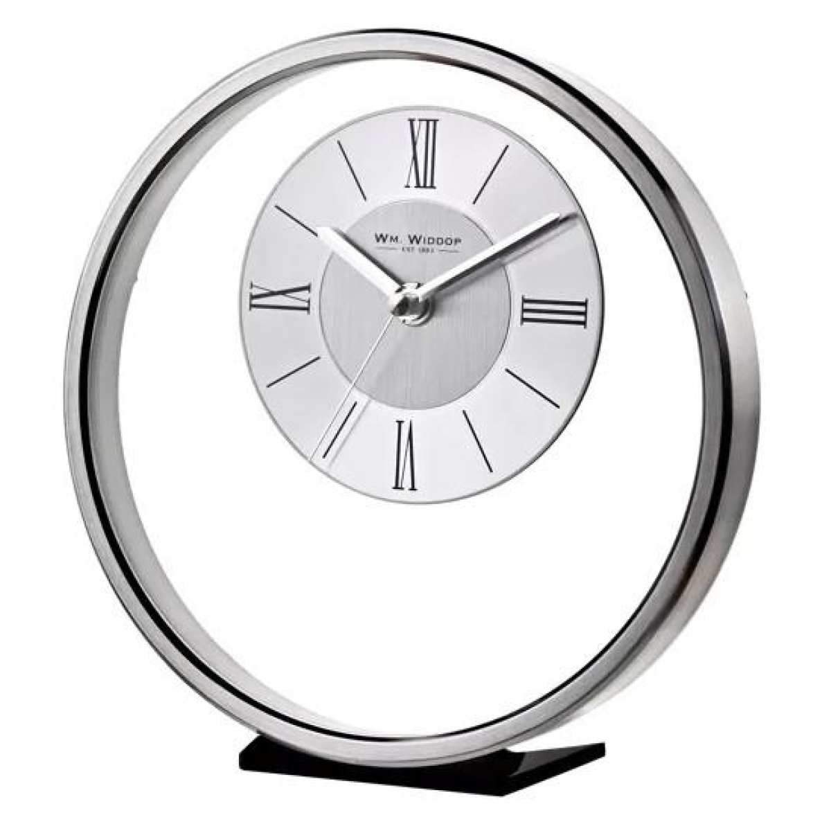 Widdop Round Silver Mantel Clock W2937S