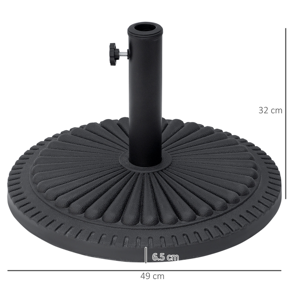 Pallet contains 56 units Cement Outdoor Garden Round Parasol Base Black