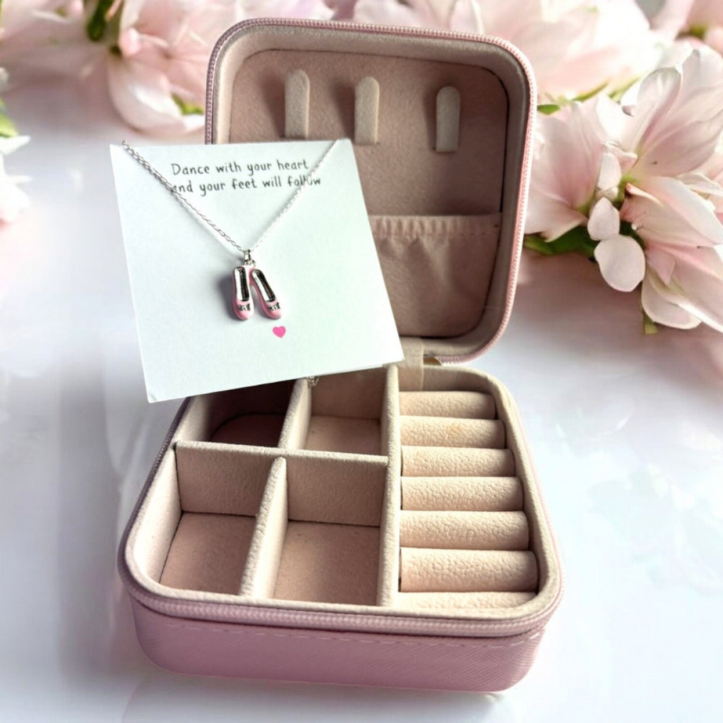 Ballet Shoes Necklace & Jewellery Box Gift Hamper