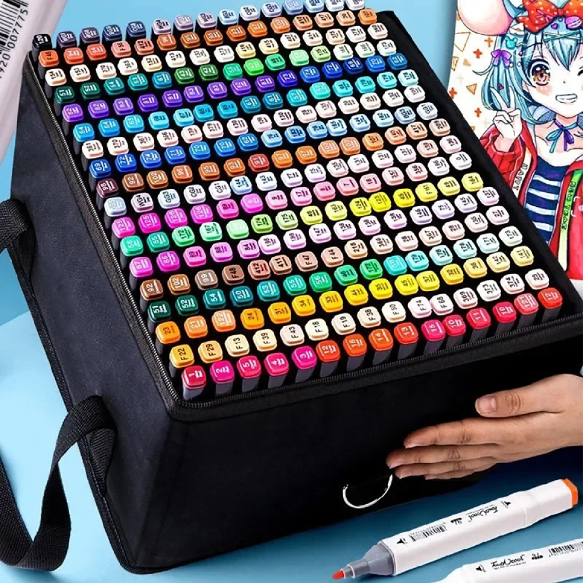 120 Colors Marker Pens Set Manga Brush Pen Student Drawing sketch Kawaii Art