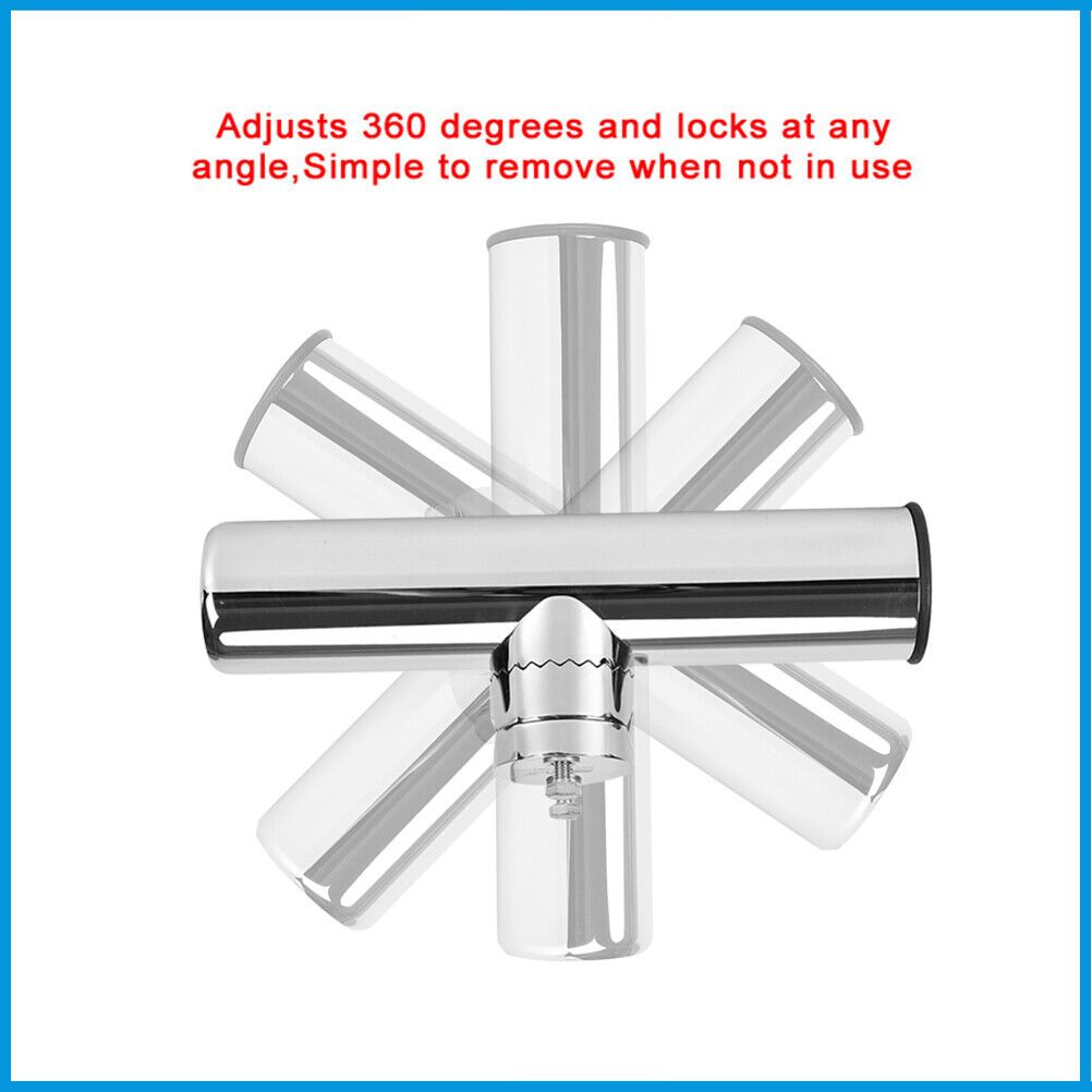 19-25mm Fishing Rod Holder Stainless Steel Rail Mount Rail For Marine Boat # UK