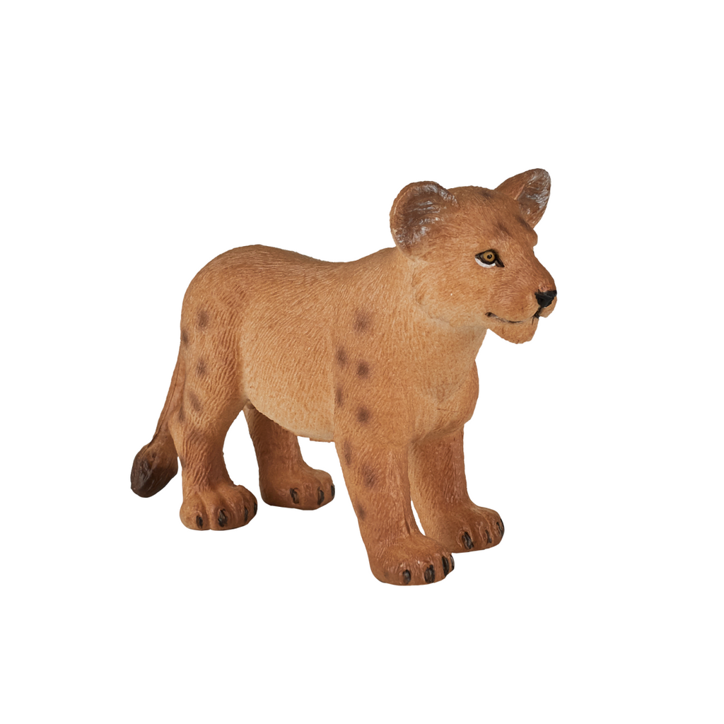 Lion Cub Standing Toy  Realistic Big Cat Figurine