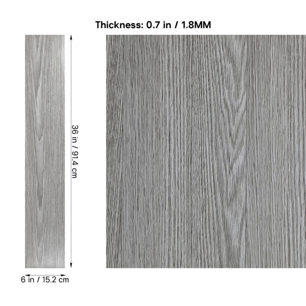5m² Floor Planks Tiles Self Adhesive Wood Effect Vinyl Flooring Bathroom Decor