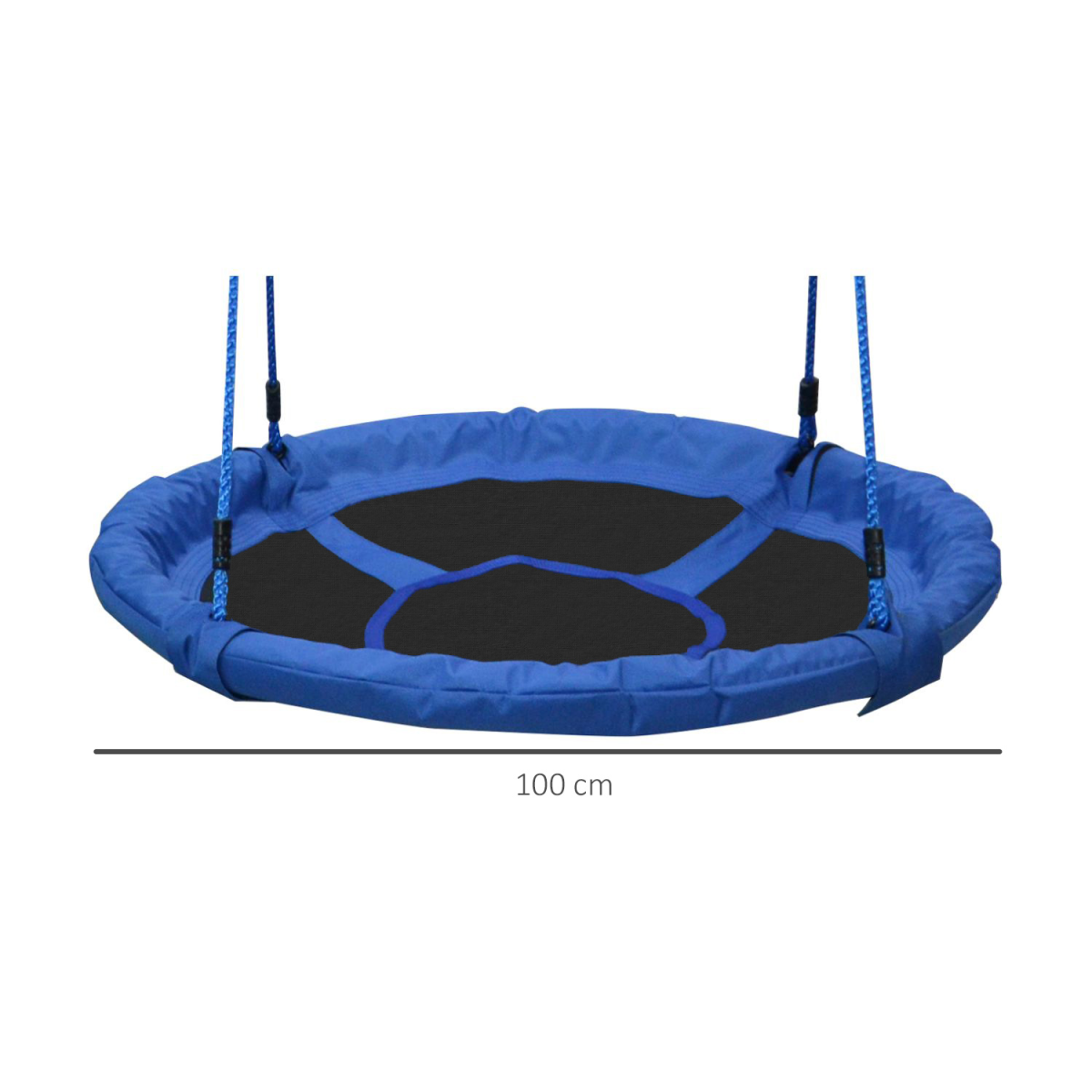 Round Swing Kids Game Spin Rope Playground Steel 100cm Playroom HOMCOM