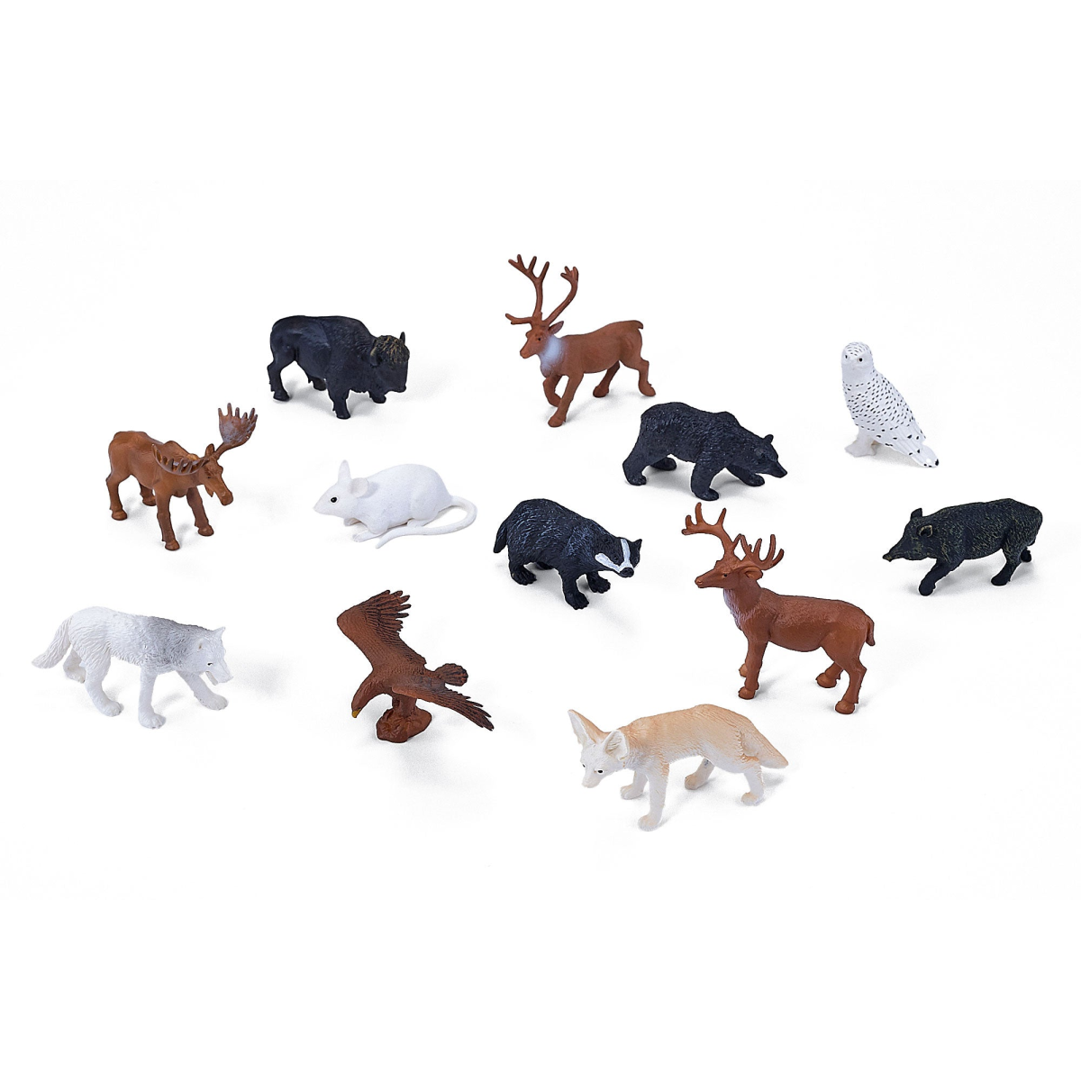 Mini Woodland Animal Playset  12pc Forest Figures
