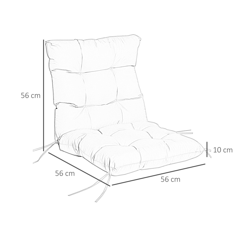 Garden Back Chair Cushion Patio Seat Cushion Pad Outdoor & Indoor Use