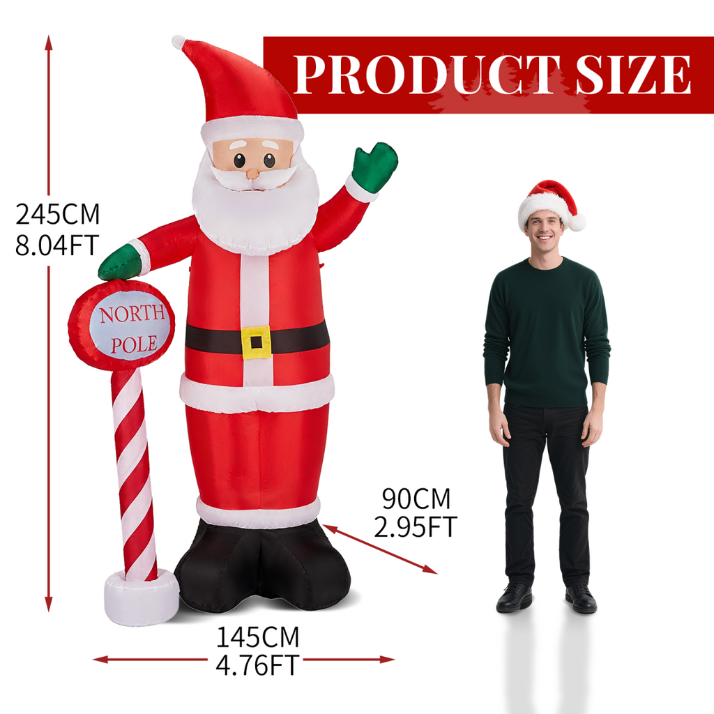2.45M Lighted Christmas Inflatable Decoration