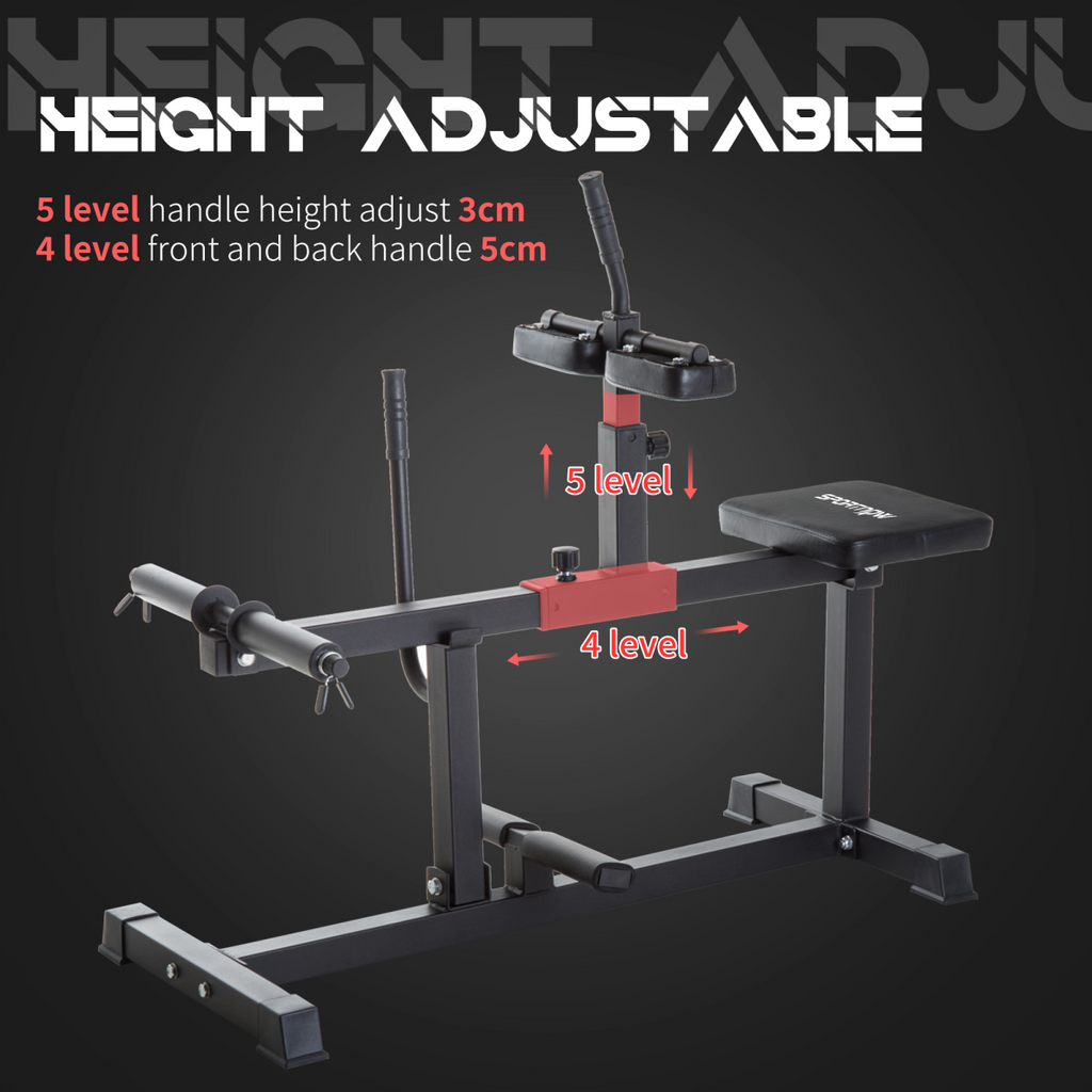 SPORTNOW Seated Adjustable Leg Extension Machine with Plate Loaded