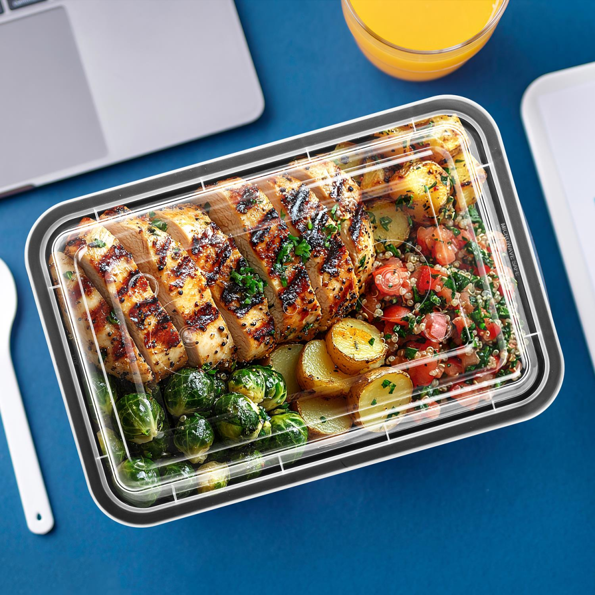 Vinsani 30pk 1 COMPARTMENT MEAL PREP CONTAINERS