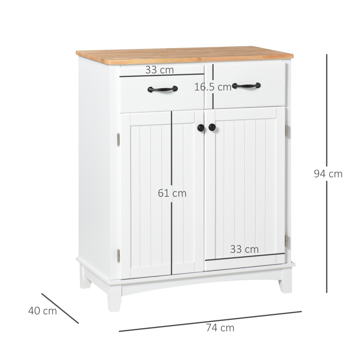 Simple Kitchen Cupboard Storage Cabinet w/ Drawer Living & Dining Room
