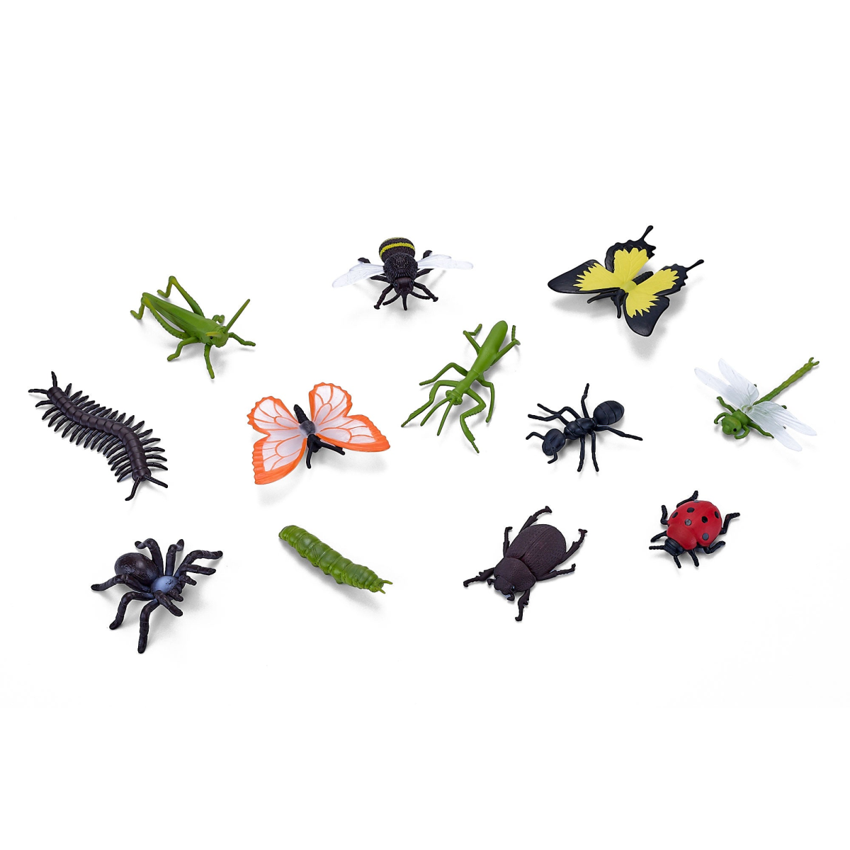 Insects and Spiders Mini Worlds Playset  12pc Bug Figures
