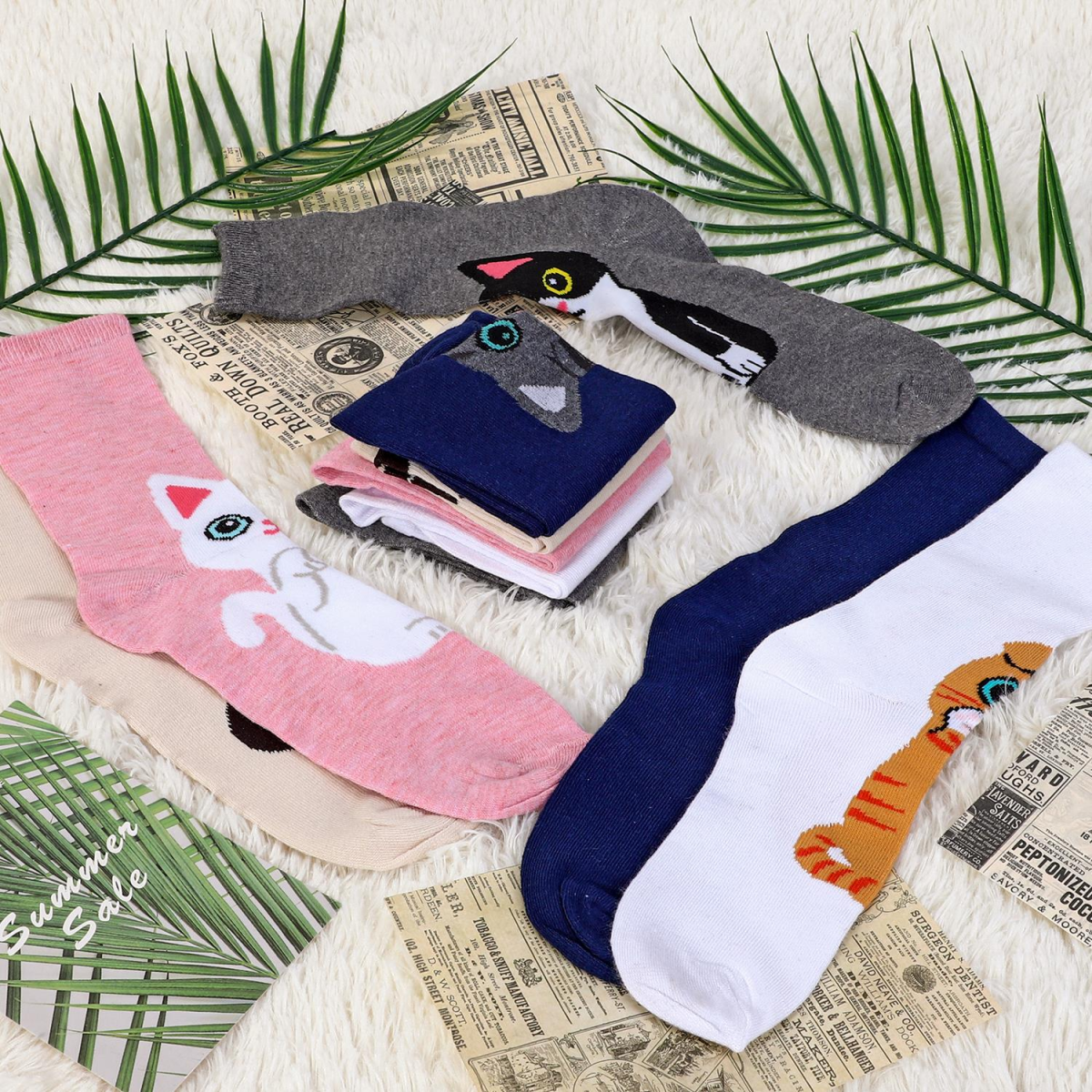 Vinsani KITTY SOCKS 5pk