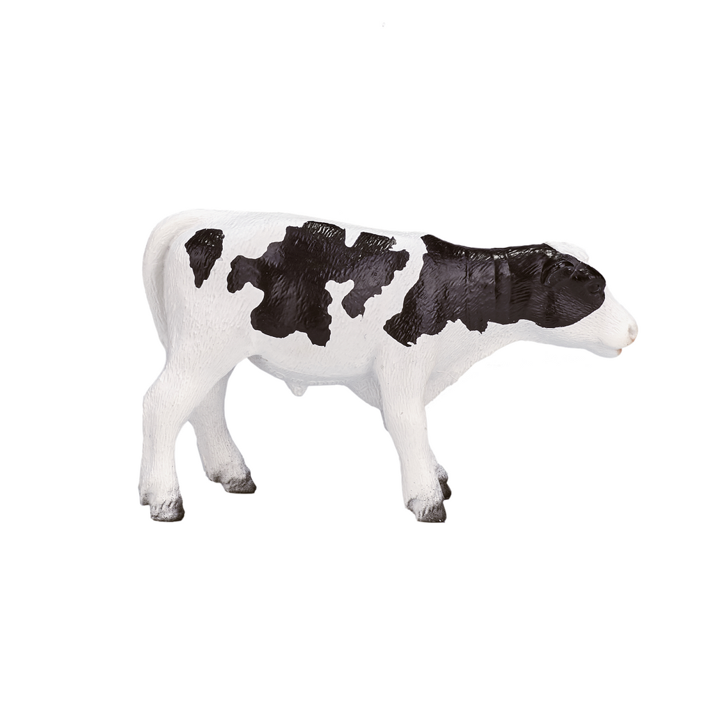 Holstein Calf Standing Toy  Realistic Farm Animal Figurine