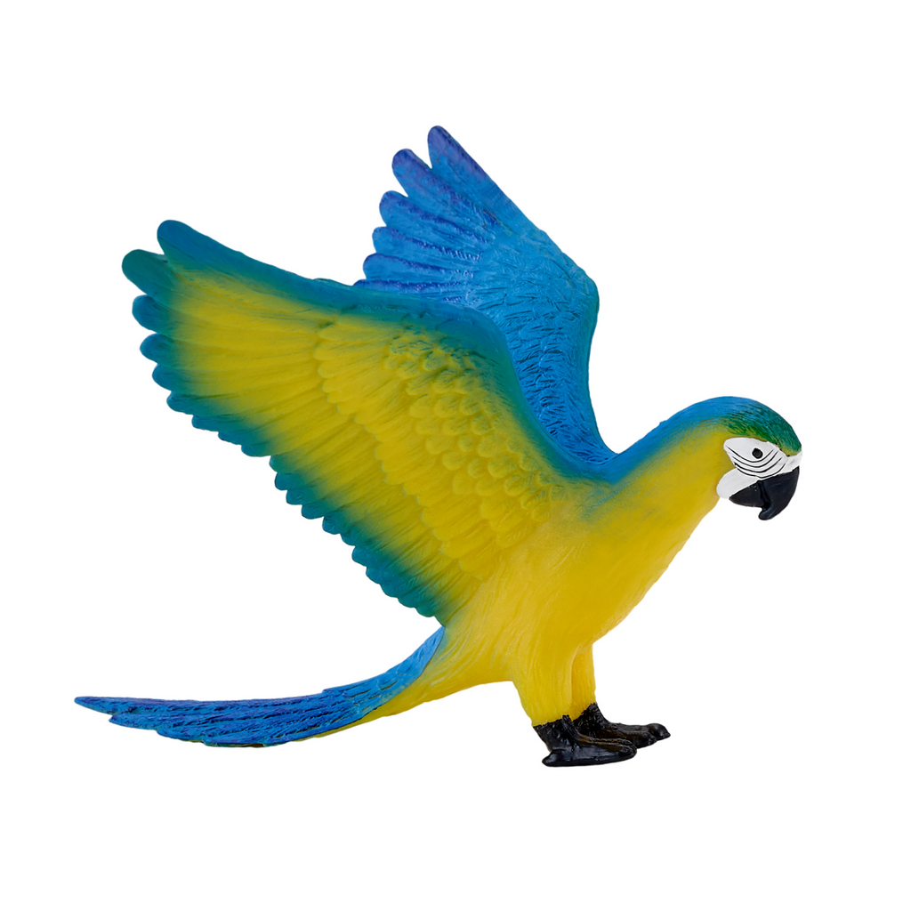 Blue Macaw Parrot Toy  Realistic Exotic Bird Model