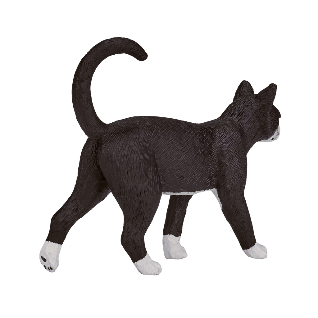 Cat Black & White Toy  Realistic Pet Figurine