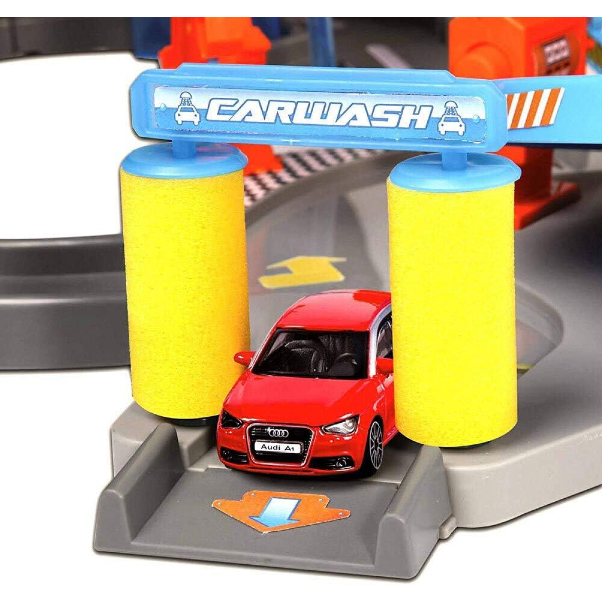 Burago 1:43 Street FIRE MEGA Dealer Showroom Garage Toy indoor Game, Assorted Colours