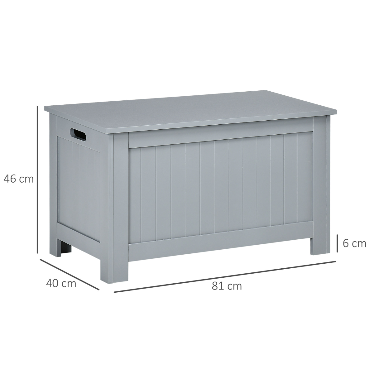 Large Storage Box Toy Chest Cabinet Unit Organizer with Lid & Safety Hinges