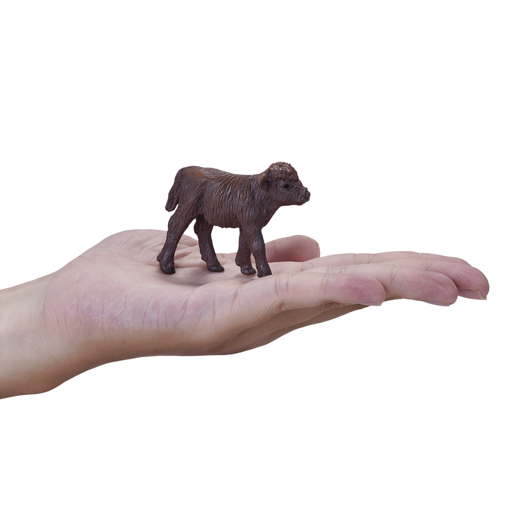 Highland Calf Toy  Realistic Farm Animal Figurine