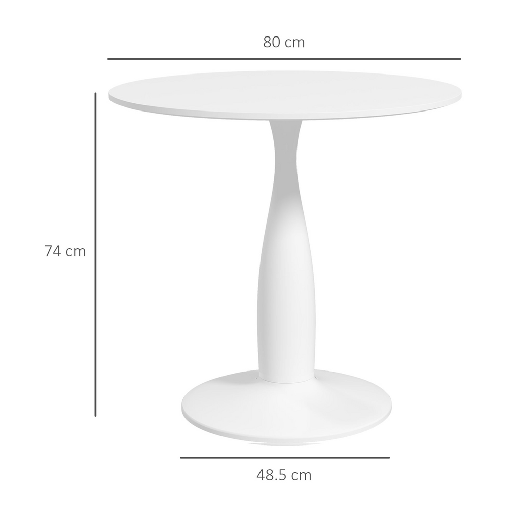 HOMCOM Round Dining Table with Steel Base for Living Room, Dining Room