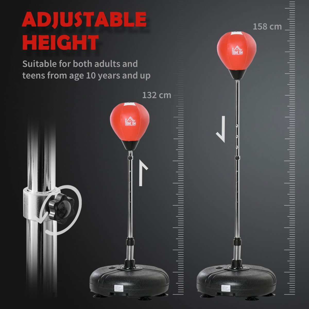 Boxing Training Set - Adjustable Height & Stable Base for Skills Development