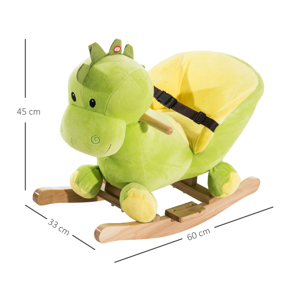 Kids Rocking Horse, Ride-On Horse Toy with 32 Songs, for Ages 18+ Months - Green