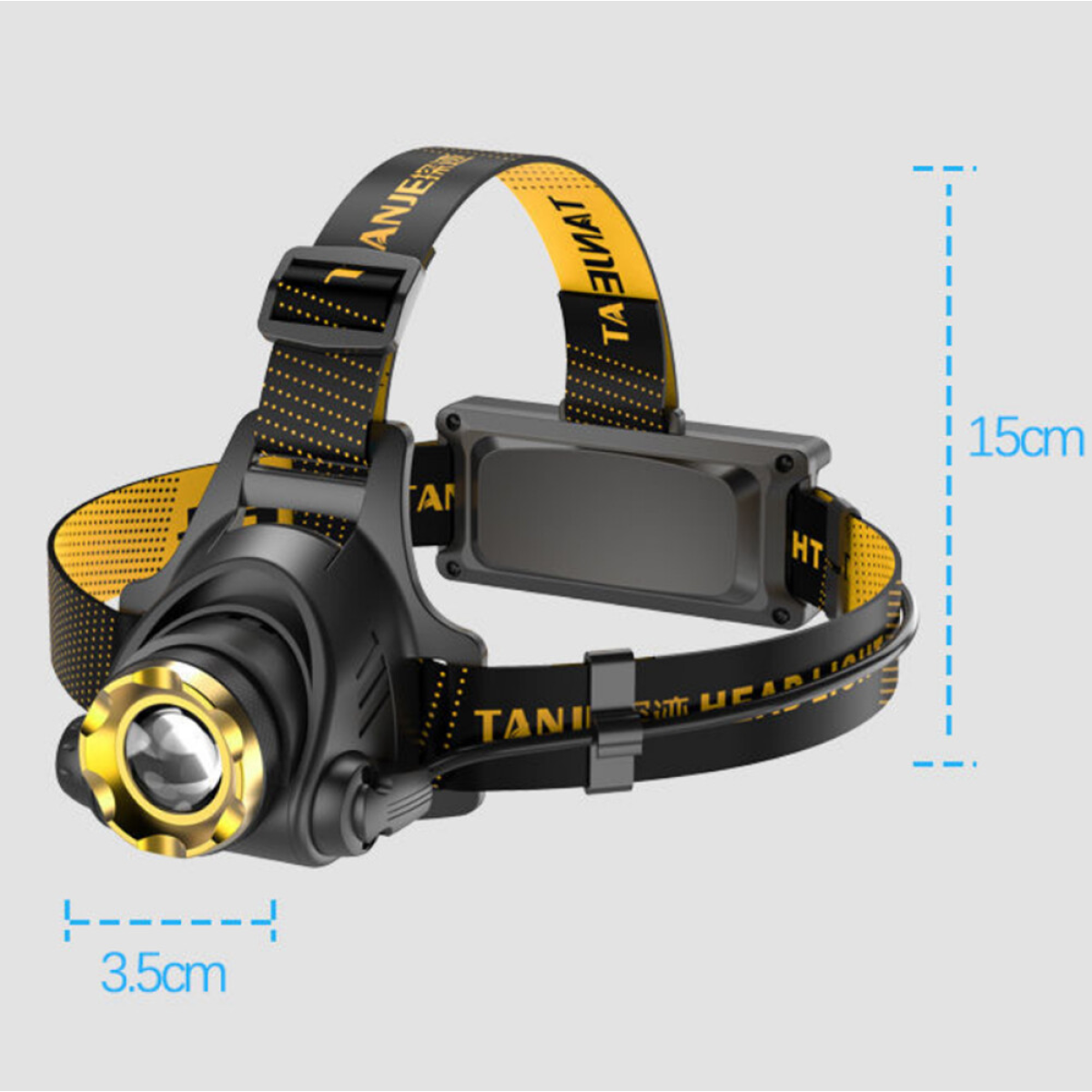 (2 Pack) USB Rechargeable LED Headlamp 3 Modes Head Torch Zoomable Headlight+Car