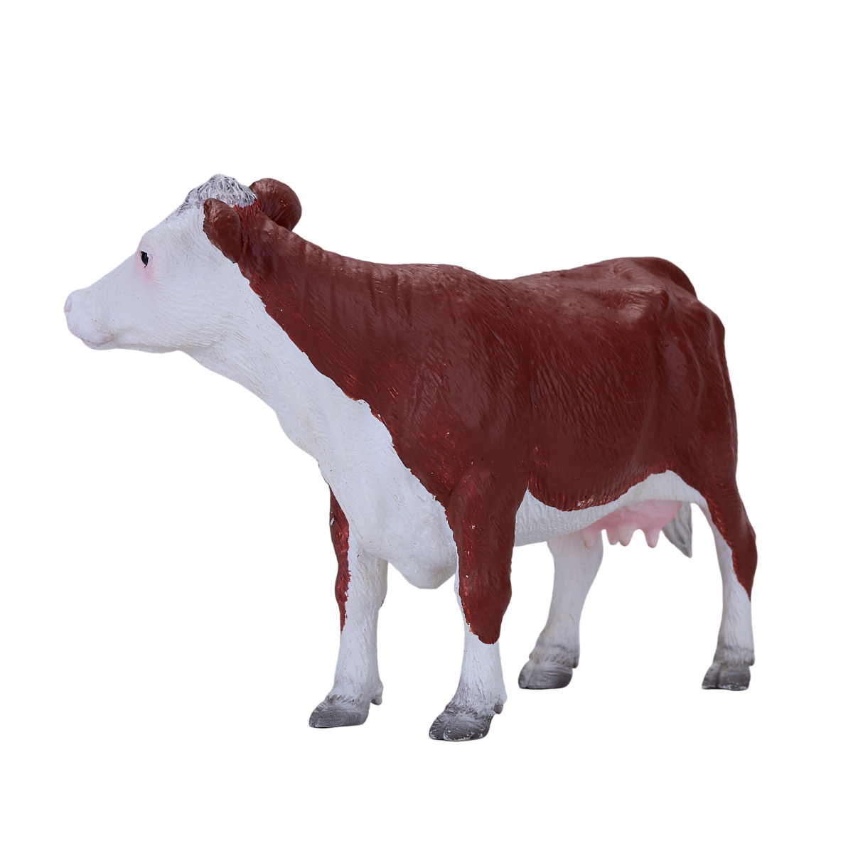 Hereford Cow Toy  Realistic Farm Animal Figurine
