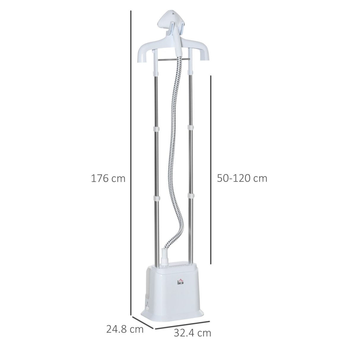 Upright Garment Clothes Steamer, 45s Fast Heat-up, 1.7L Tank White with