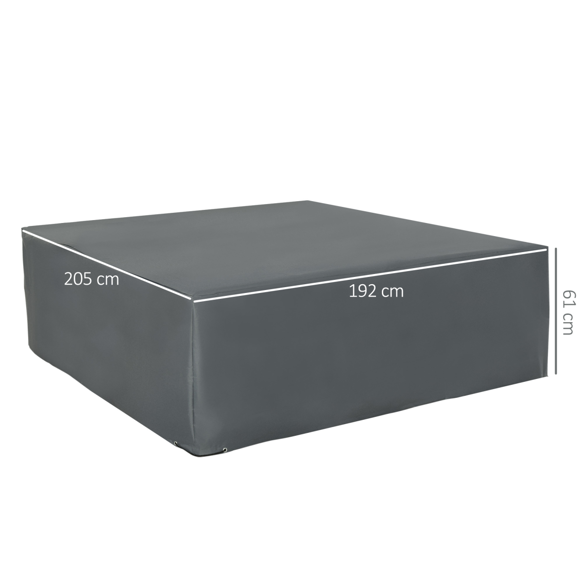 205x192cm Garden Furniture Cover Water UV Resistant Oxford Fabric Grey