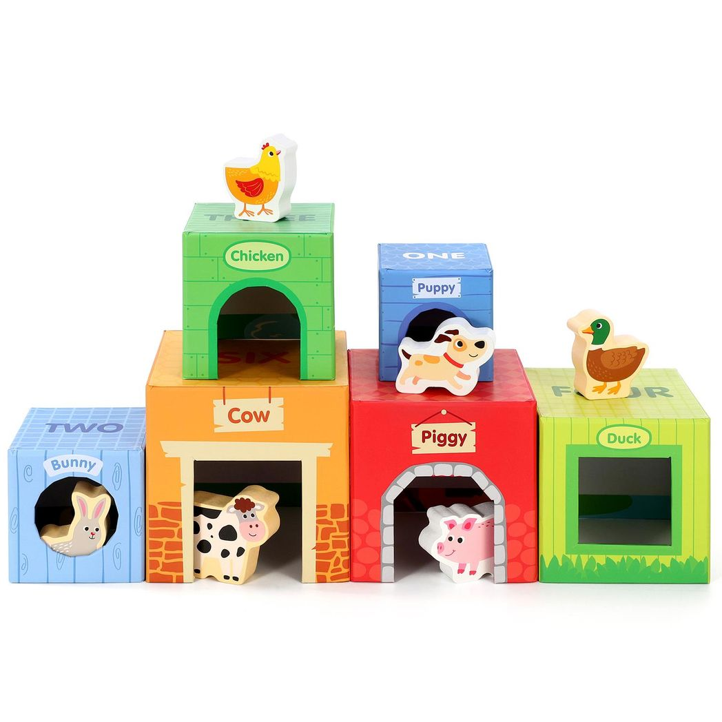 SOKA Stacking Cubes-6 Friends in Farm