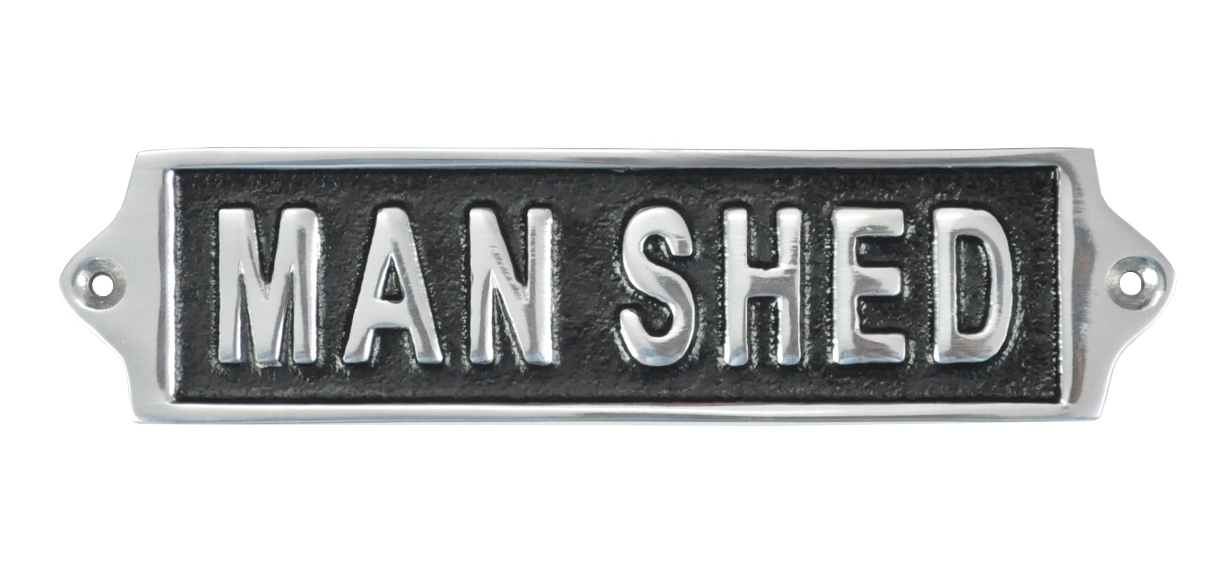 Man Shed Aluminium Cast Iron Door Sign Male Gift Wall Decor Sign 18cm