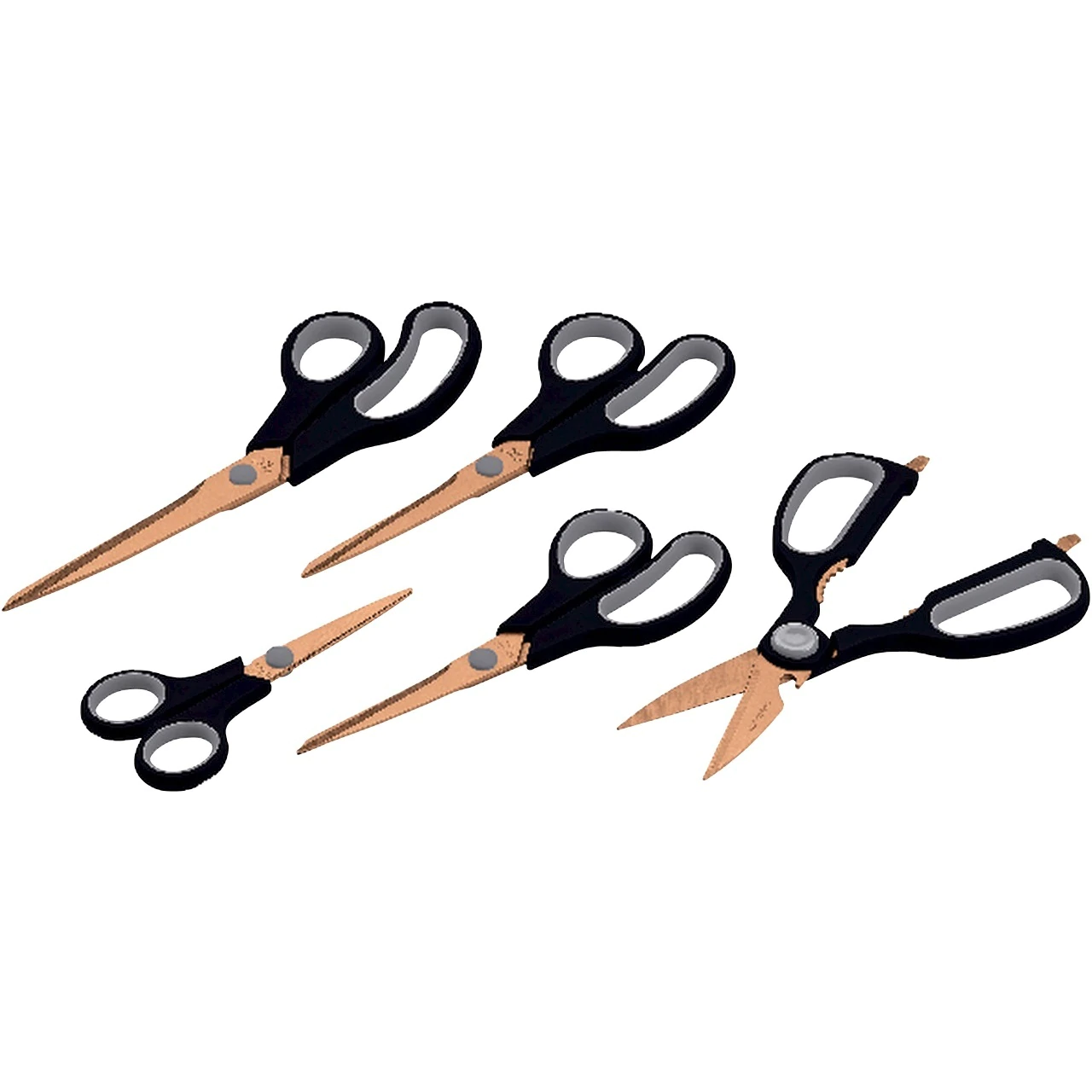 5 Piece Titanium Scissors Set