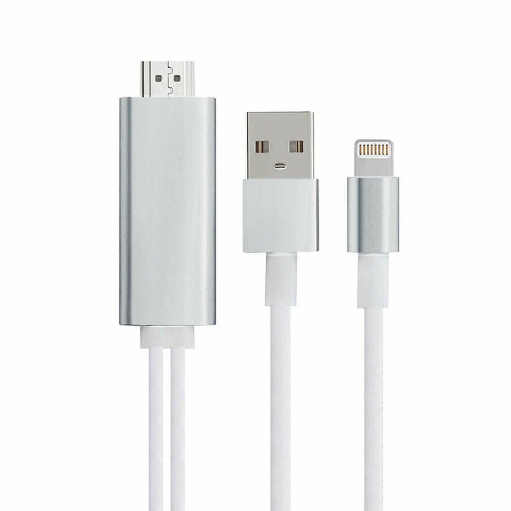 Aquarius Full HD Support HDMI Connector Cable for Phone/Pad Silver