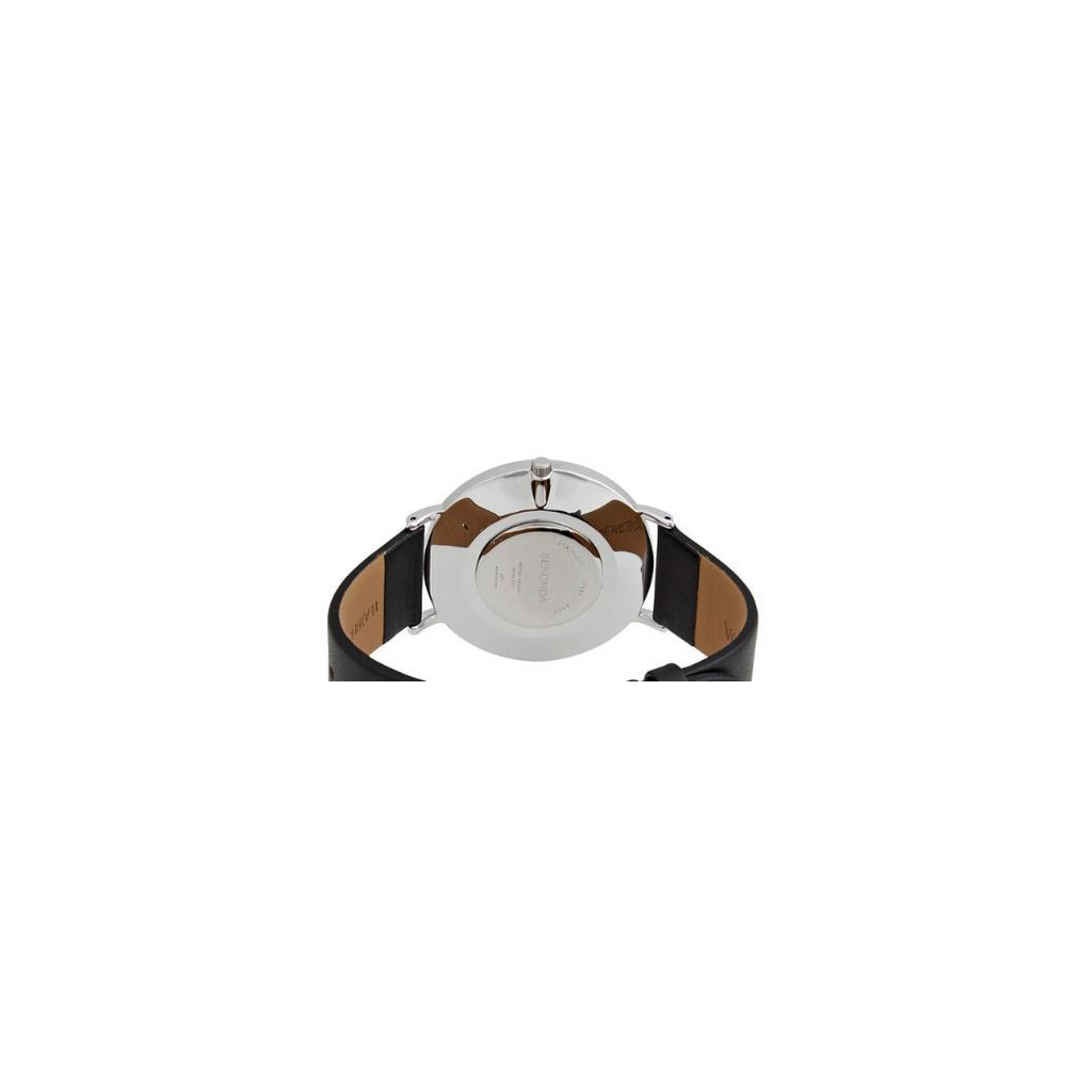 Sekonda Men's Basic White Dial Black Leather strap Watch 1342