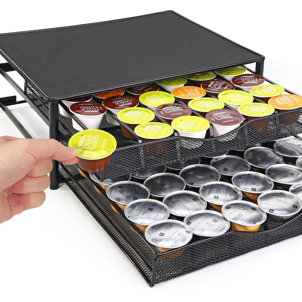 Vinsani Black Coffee Pod Double Drawer
