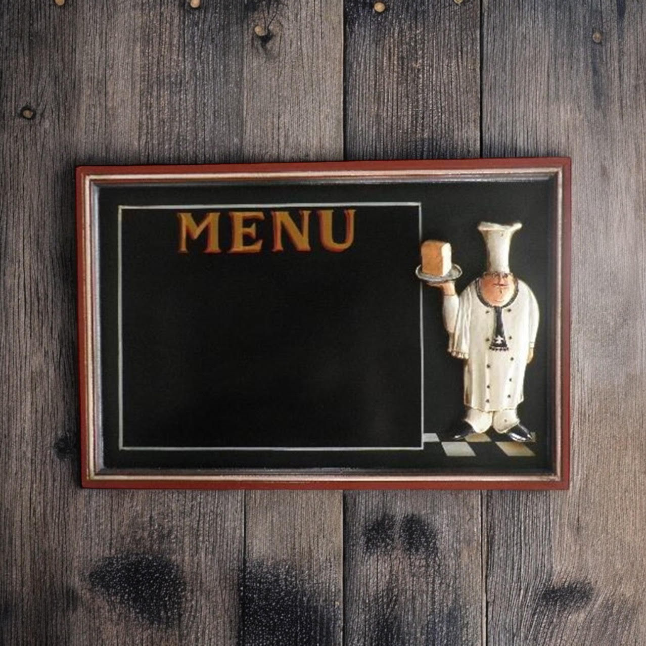Wall-Mounted Chef Chalk Board Memo Menu