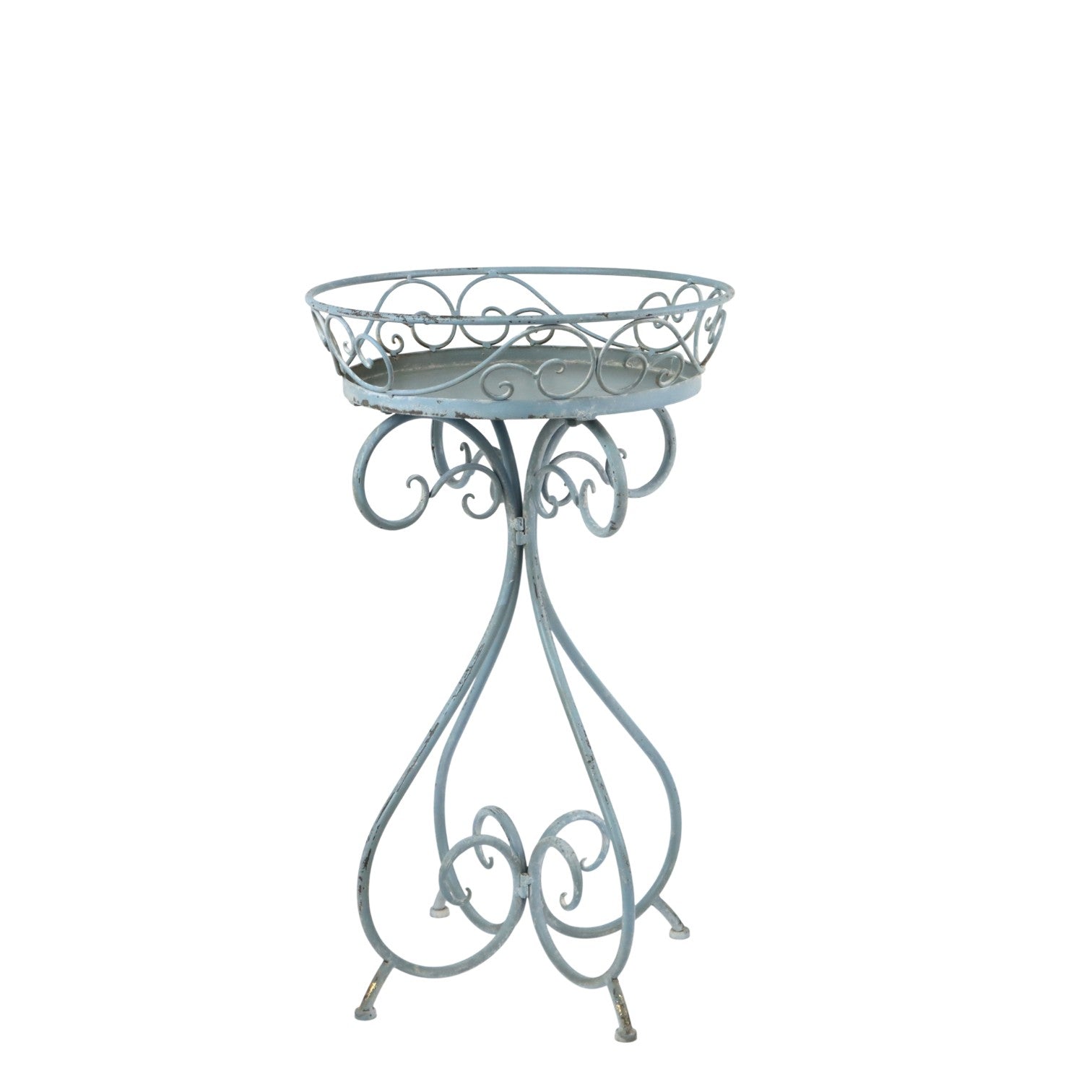 AcaciaHome Elegant 70cm Metal Round Plant Pot Holder Table Frame (Blue)
