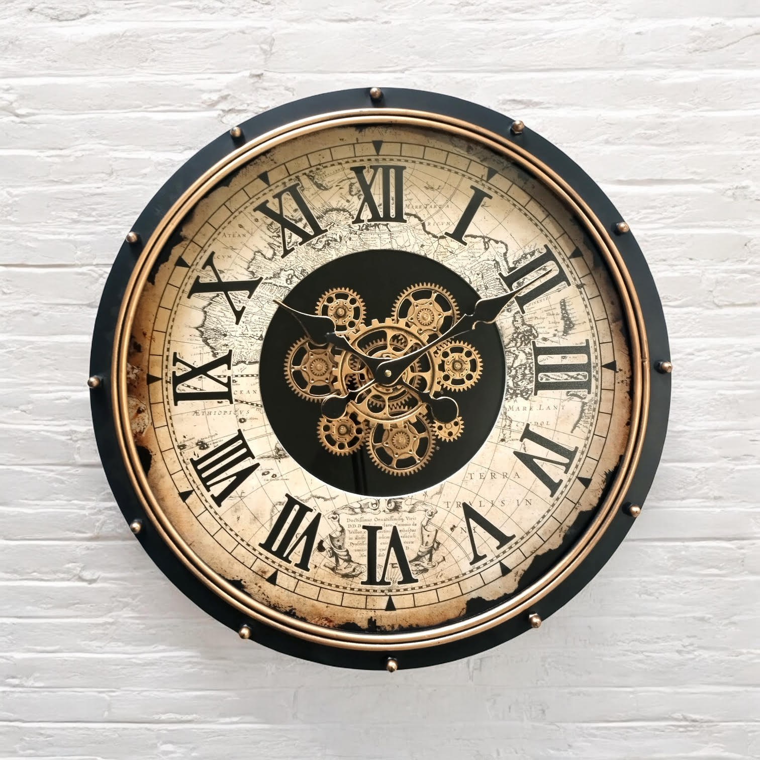 AcaciaHome 60cm Gear Wall Clock