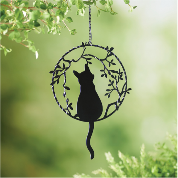Hanging Solar Cat (24cm chain)