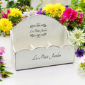 36cm Wooden Shabby White Frilly Box