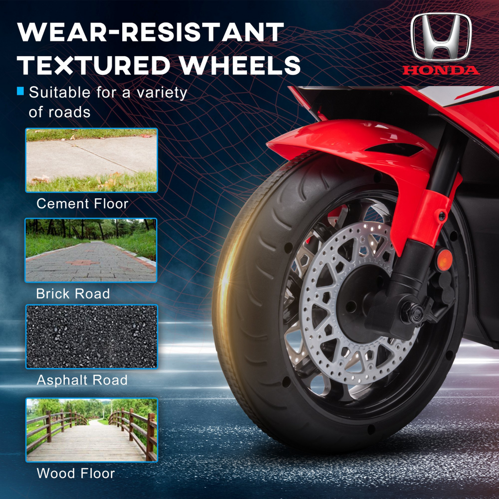 Honda Licensed 6V Kids Electric Motorbike Ride On Car for 3-5 Years Red HOMCOM