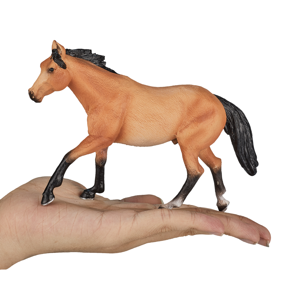 Quarter Horse Buckskin Toy  Realistic Equestrian Figure