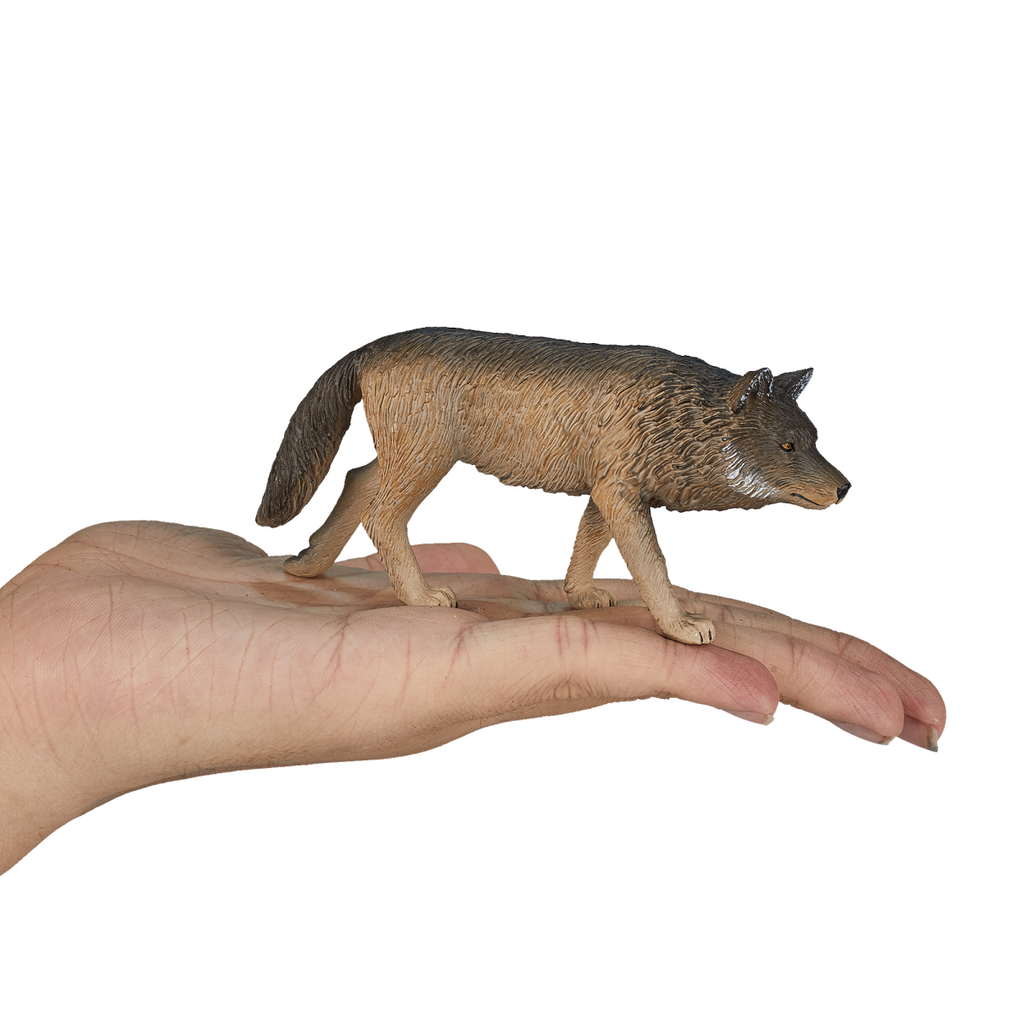 Timber Wolf Walking Toy  Realistic Wildlife Figurine