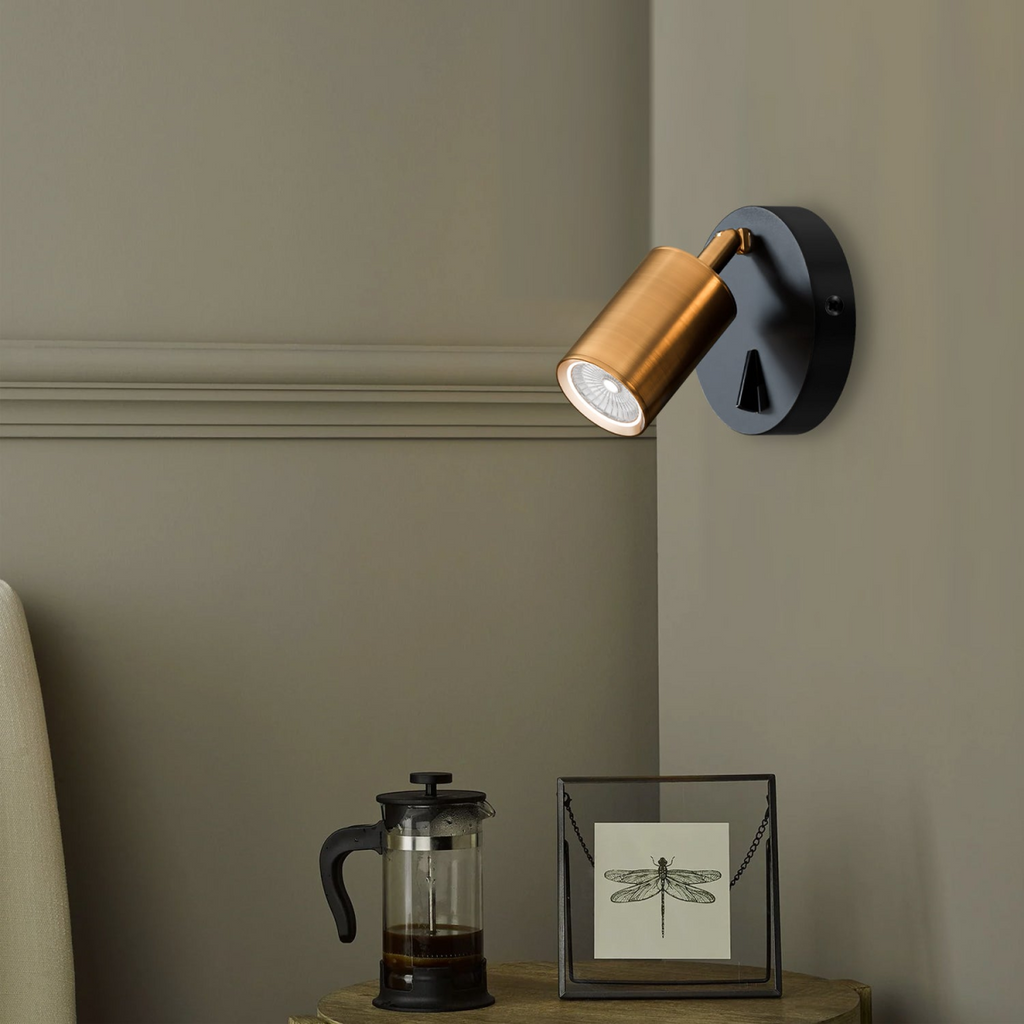 Rotatable GU10 Spotlight Single Head Wall Light with On-Off Switch-5631