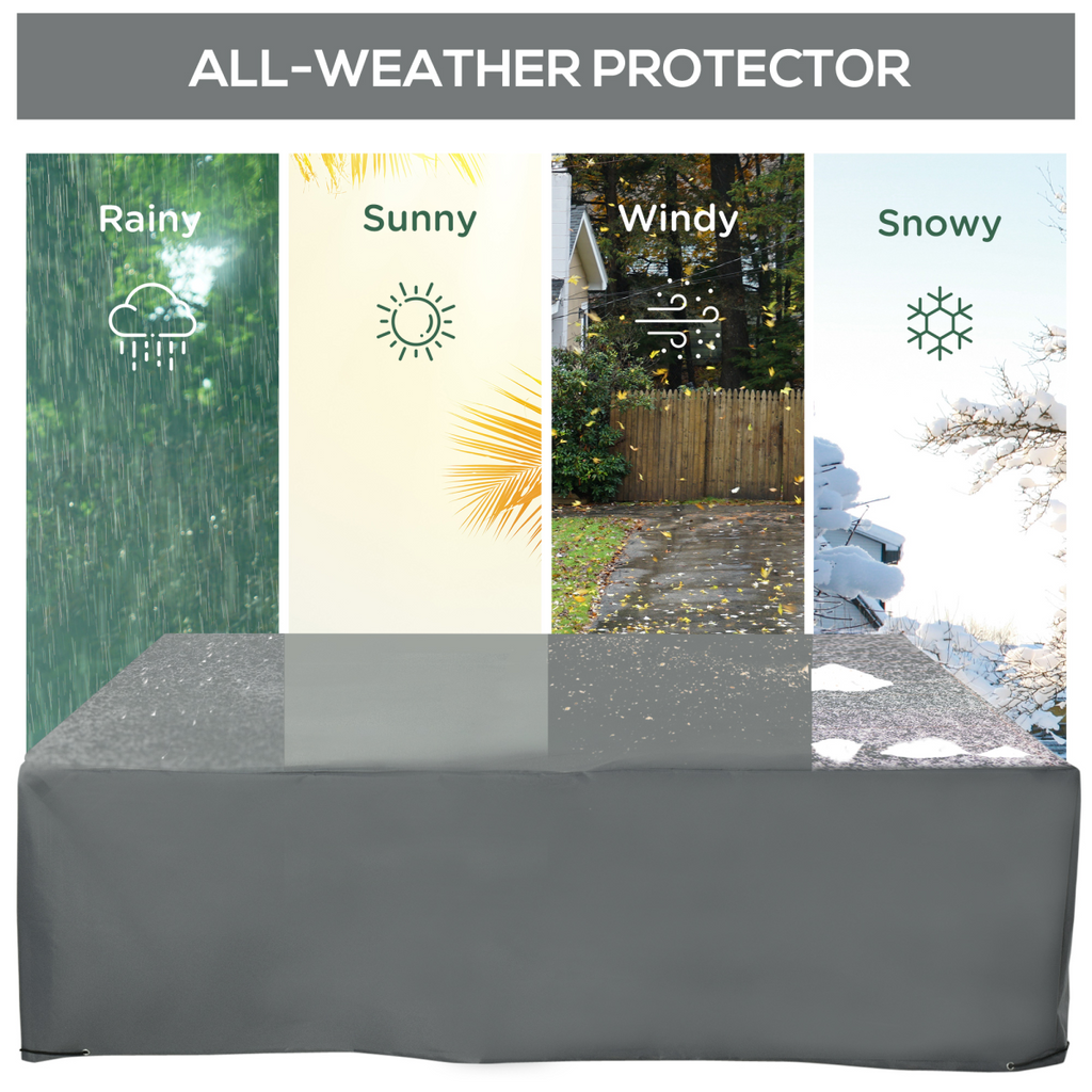 205x192cm Garden Furniture Cover Water UV Resistant Oxford Fabric Grey