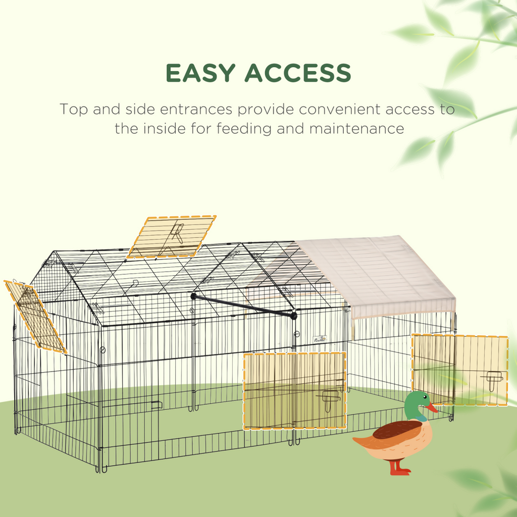 Outdoor Pet Shelter - Spacious Design and Weather Protection - Portable Cage