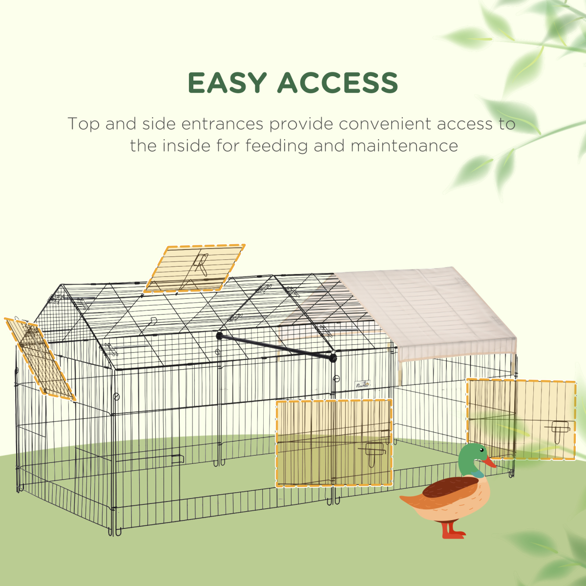 Outdoor Pet Shelter - Spacious Design and Weather Protection - Portable Cage