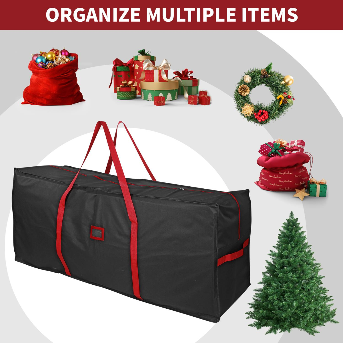 Vinsani Black Deluxe Xmas Tree Storage Bag
