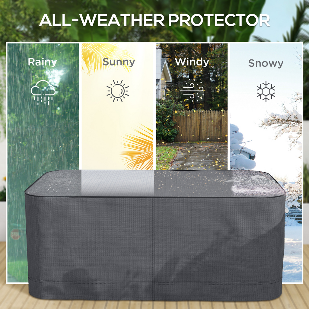 Garden 2-3 Seater Sofa Cover Furniture Water Resistant All-weather Grey